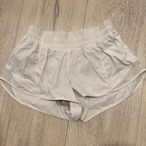 Lululemon white hotty hot shorts